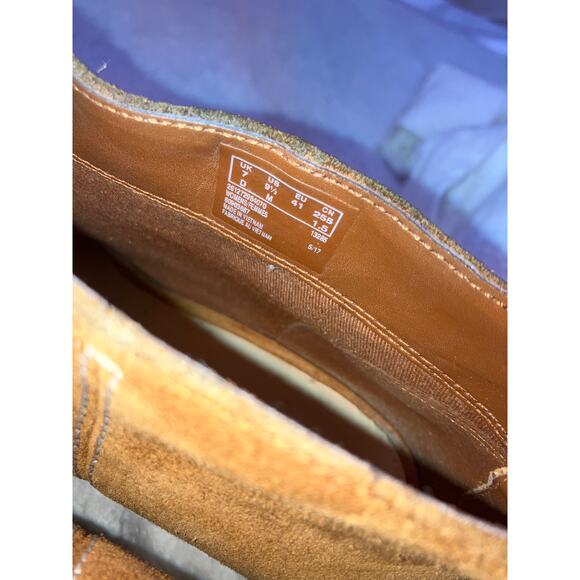 Clarks Brown Suede Open Toe Booties Women’s 7 Minimalist Ankle Boots - Picture 4 of 8